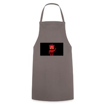 Begrüßender teufel - Kochschürze - Grau - Vorne - AI Model Male 185 dark (185cm)