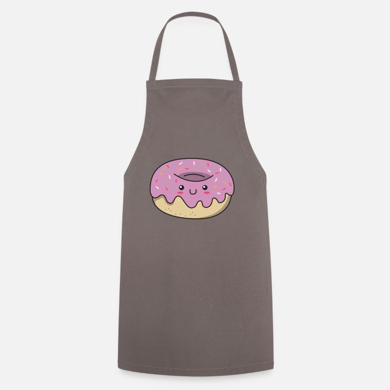 Donut kawaii - Cooking Apron - grey