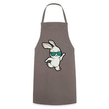 Danses de lapin de Pâques avec lunettes de soleil - Tablier de cuisine - gris - Devant - AI Model Male 185 dark (185cm)
