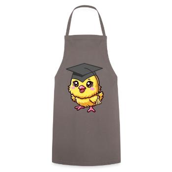 Küken Student studieren Einschulung Kinder - Kochschürze - Grau - Vorne - AI Model Male 185 dark (185cm)