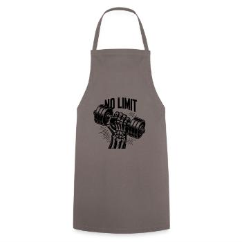 Haltère de musculation No Limit Hard Workout - Tablier de cuisine - gris - Devant - AI Model Male 185 dark (185cm)