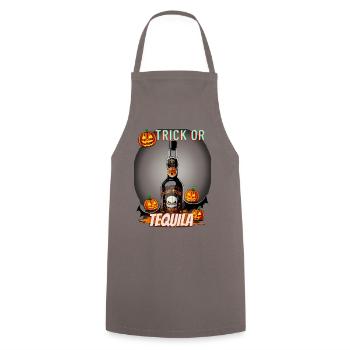 Trick oder Tequila - Kochschürze - Grau - Vorne - AI Model Male 185 dark (185cm)