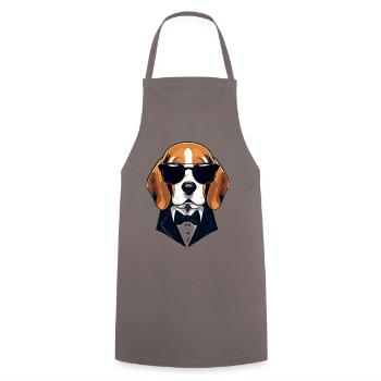 Beagle The Model - Cooking Apron - grey - Front - AI Model Male 185 dark (185cm)