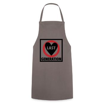 Last generation | Colors can be changed - Cooking Apron - grey - Front - AI Model Male 185 dark (185cm)
