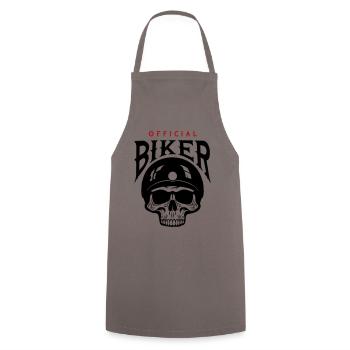 Skeleton Biker - Tablier de cuisine - gris - Devant - AI Model Male 185 dark (185cm)