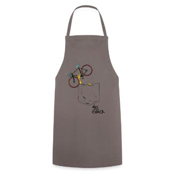 Glücksbringer - Kochschürze - Grau - Vorne - AI Model Male 185 dark (185cm)