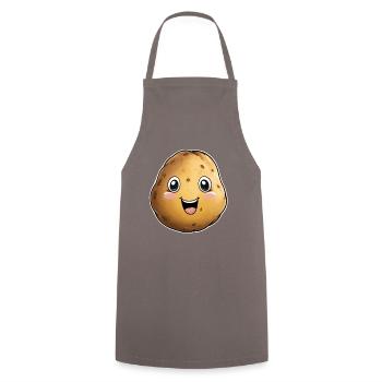 Kartoffel Kawai - Kochschürze - Grau - Vorne - AI Model Male 185 dark (185cm)
