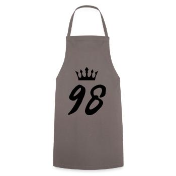 98 Couronne numérique - Tablier de cuisine - gris - Devant - AI Model Male 185 dark (185cm)