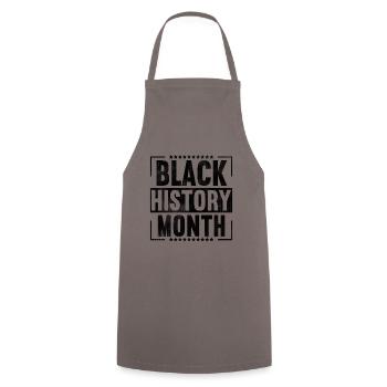 Black History Month - Kochschürze - Grau - Vorne - AI Model Male 185 dark (185cm)