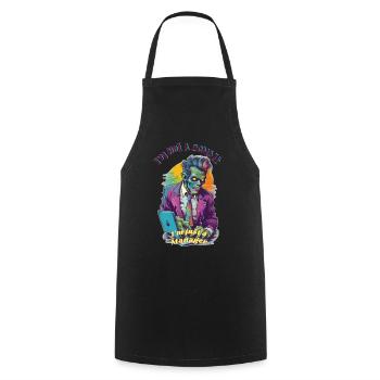 Gestionnaire de zombies - Tablier de cuisine - noir - Devant - AI Model Male 185 dark (185cm)