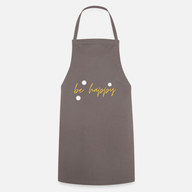 Sois heureux - Tablier de cuisine - gris
