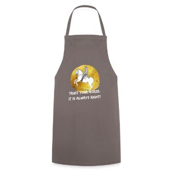 Trust your horse It is always right 2 - Cooking Apron - grey - Front - AI Model Male 185 dark (185cm)