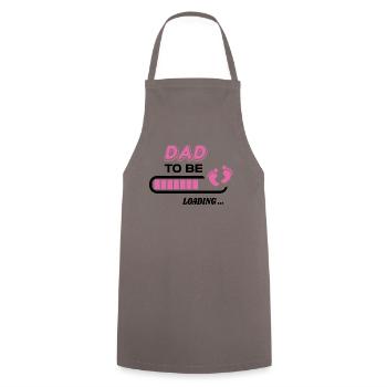 Dad to be. Wait birth gift - Cooking Apron - grey - Front - AI Model Male 185 dark (185cm)