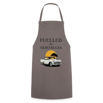 Fuelled by Nostalgia. Classic car graphic. - Cooking Apron - grey - Front - AI Model Male 185 dark (185cm)