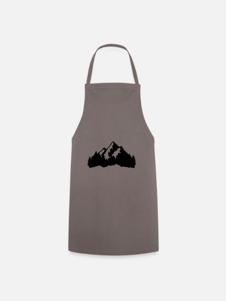 Berge und Wald - Kochschürze - Grau
