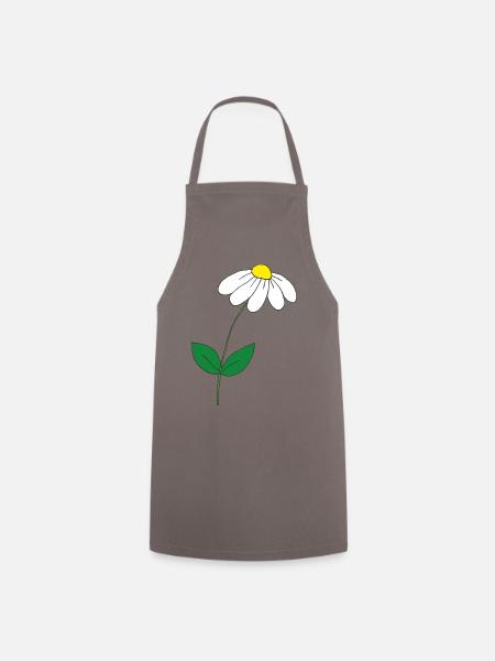 süsses Gänseblümchen - Kochschürze - Grau