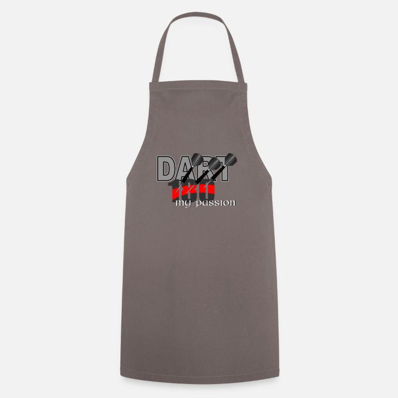 Dart Triple 180 my passion, Darts player + Dartfans - Cooking Apron - grey