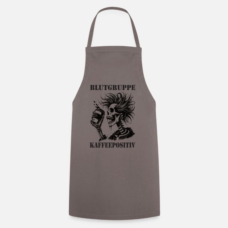 Blood type coffee - Cooking Apron - grey