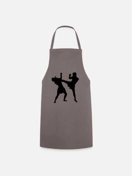 thaiboxing_2 - Kochschürze - Grau