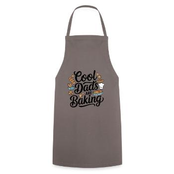Coole Papas backen - Kochschürze - Grau - Vorne - AI Model Male 185 dark (185cm)