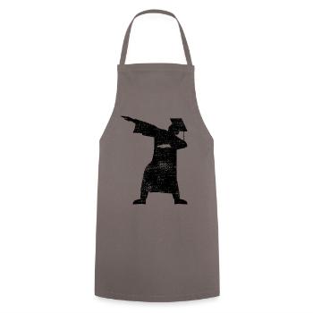 Doctor degree Master Bachelor - Cooking Apron - grey - Front - AI Model Male 185 dark (185cm)