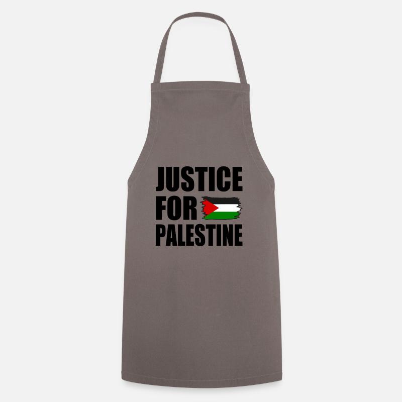Justice for palestine - Cooking Apron - grey