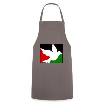 Free palestine - Tablier de cuisine - gris - Devant - AI Model Male 185 dark (185cm)