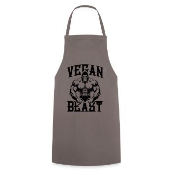 Gorilla Vegan Beast - Kochschürze - Grau - Vorne - AI Model Male 185 dark (185cm)