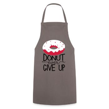 Gib niemals auf Donut Lecker Erfolg Motto Hunger - Kochschürze - Grau - Vorne - AI Model Male 185 dark (185cm)