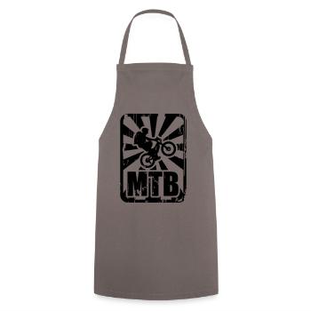 MTB - Kochschürze - Grau - Vorne - AI Model Male 185 dark (185cm)
