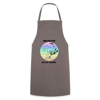 LANDSCAPE OF MAYOTTE - Cooking Apron - grey - Front - AI Model Male 185 dark (185cm)