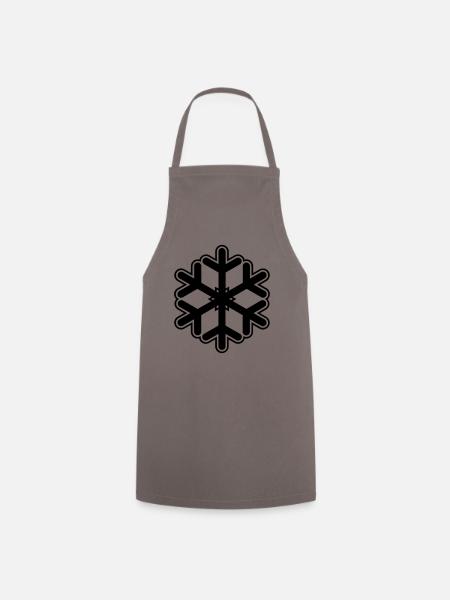 Schneeflöckchen Schnee - Kochschürze - Grau
