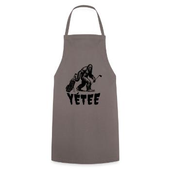 Yéti? NON, Yétee...La terreur sur le green ! - Tablier de cuisine - gris - Devant - AI Model Male 185 dark (185cm)