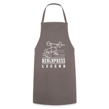Banc d'entraînement Benchpress Lifting Gym - Tablier de cuisine - gris - Devant - AI Model Male 185 dark (185cm)