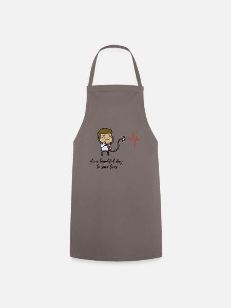 Greys Anatomy: It´s a beautiful day to save lives - Kochschürze - Grau