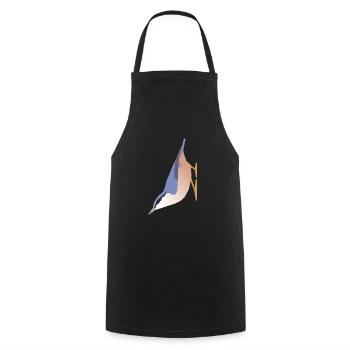 Nuthatch (sitta europaea) - Cooking Apron - black - Front - AI Model Male 185 dark (185cm)