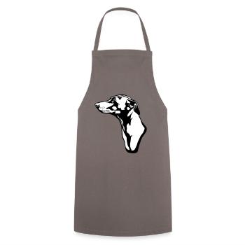 greyhound BACKGROUND - Kochschürze - Grau - Vorne - AI Model Male 185 dark (185cm)