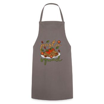 Pasta Squad Spaghetti Ironic Dicton Cuisine - Tablier de cuisine - gris - Devant - AI Model Male 185 dark (185cm)
