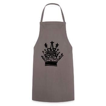 Krone König Königin Kaiser Majestät Vektor 3 - Kochschürze - Grau - Vorne - AI Model Male 185 dark (185cm)