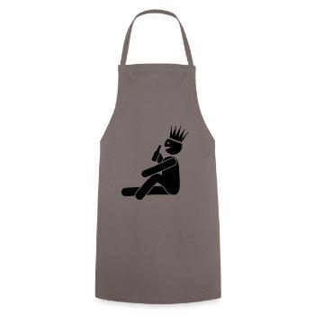 Drinking Drinking Man Symbol - Cooking Apron - grey - Front - AI Model Male 185 dark (185cm)