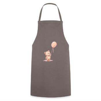 Teddy Bear and Balloon - Little Teddy Bear - Cooking Apron - grey - Front - AI Model Male 185 dark (185cm)