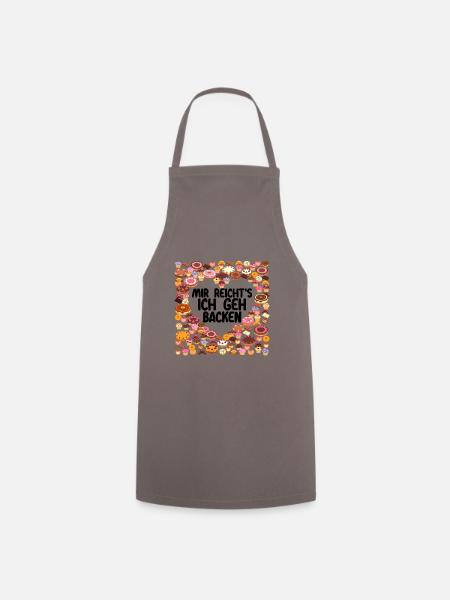 Mir reichts ich geh Backen Bäcker Bäckerin Kuchen - Kochschürze - Grau