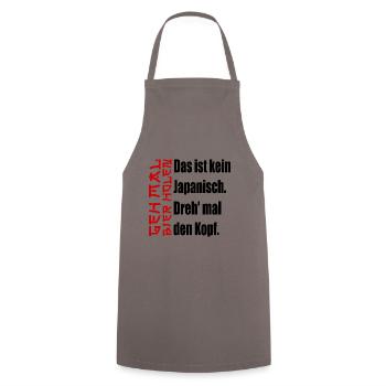 Das ist kein Japanisch. [red / black] - Kochschürze - Grau - Vorne - AI Model Male 185 dark (185cm)