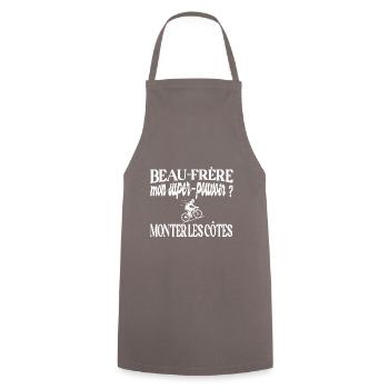 Beau-frère t-shirt vélo cycliste humoristique - Tablier de cuisine - gris - Devant - AI Model Male 185 dark (185cm)