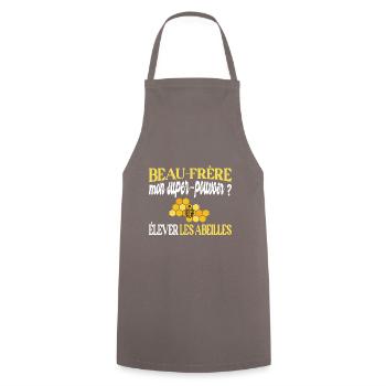 Beau-frère t-shirt apiculteur abeille miel humour - Tablier de cuisine - gris - Devant - AI Model Male 185 dark (185cm)