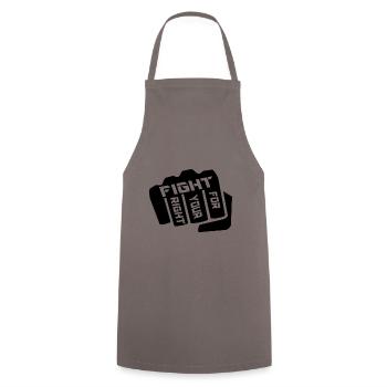 battez-vous pour votre droit - Tablier de cuisine - gris - Devant - AI Model Male 185 dark (185cm)