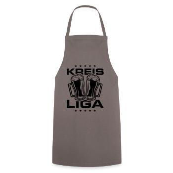 Kreis Liga - Kochschürze - Grau - Vorne - AI Model Male 185 dark (185cm)
