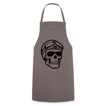 Skeleton Biker - Tablier de cuisine - gris - Devant - AI Model Male 185 dark (185cm)