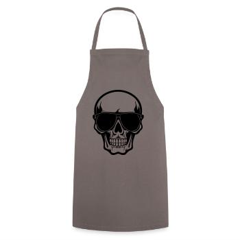 Skull Cool - Cooking Apron - grey - Front - AI Model Male 185 dark (185cm)