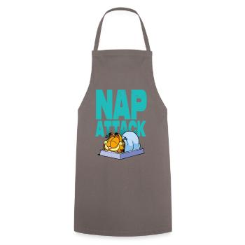 Garfield Mittagsschlaf Nap Attack - Kochschürze - Grau - Vorne - AI Model Male 185 dark (185cm)